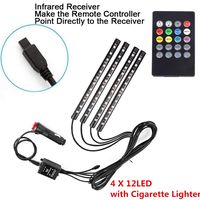 Set de 4 barras de luces led para interior de automovil