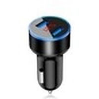 Adaptador de cargador de coche usb dual pantalla 